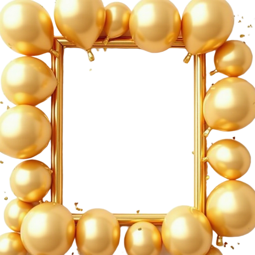 Golden Balloon Frame